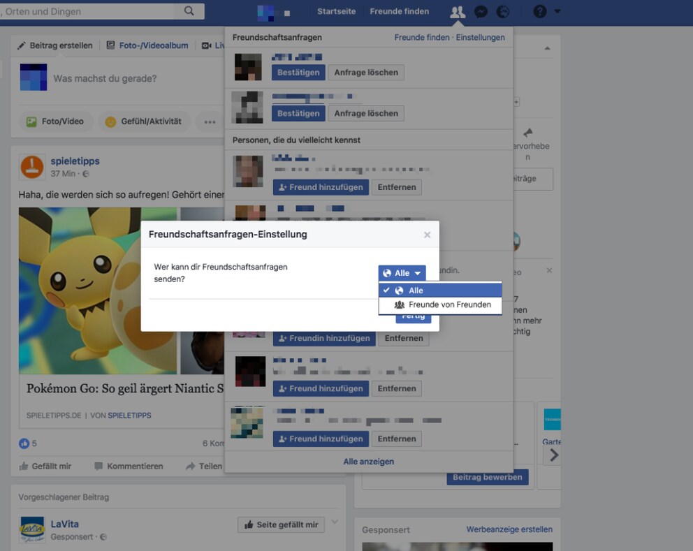 Sichtbar facebook freundschaftsanfrage nicht Facebook Freundschaftsanfrage