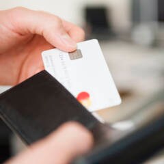 Kreditkarte in einem Portemonnaie