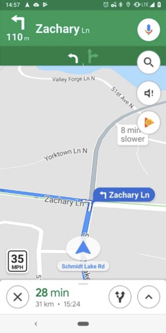 Google Maps Tempolimit