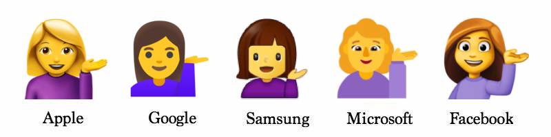 Elini tutan kadın anlamına gelen emoji
